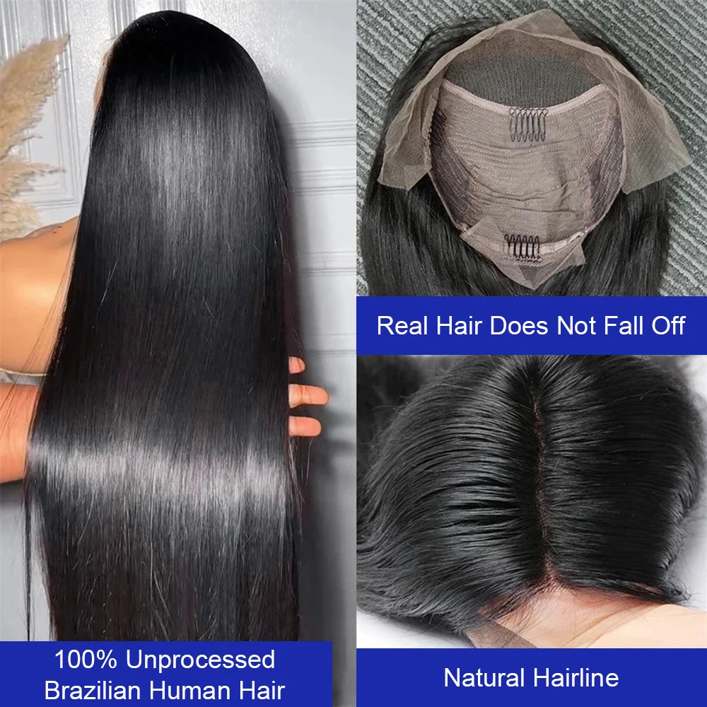Vietnamese Raw 13X4 Lace Front Wigs For Black Women Remy 30 40 Inch Pre Plucked Bone Straight Human Hair Wigs 13X6 Hd Lace Frontal Wigs