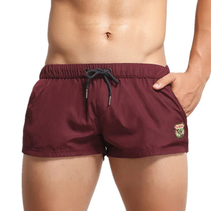 SEOBEAN Men's Quick Dry Swimwear Beach Shorts Summer Surf Fitness Board Trunks Gym Short Pants Male Clothing