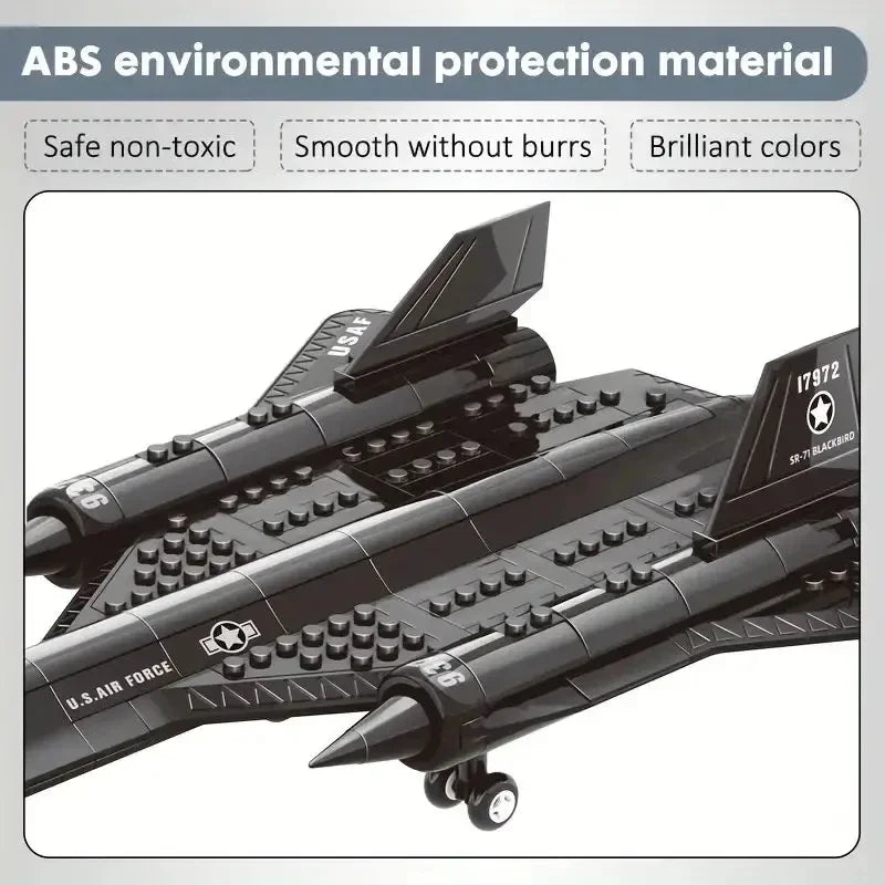 Creative Military SR-71 Blackbird Spy Plane  Building Blocks SetsMOC Kit Assembly Bricks STEM Learning Toys Gift for Children