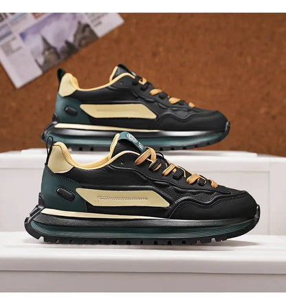 2025 New Spring Men's Breathable sneakers Casual Sports Shoes with Anti slip Soft Bottom White Shoes Men's Trendy Daday Shoes