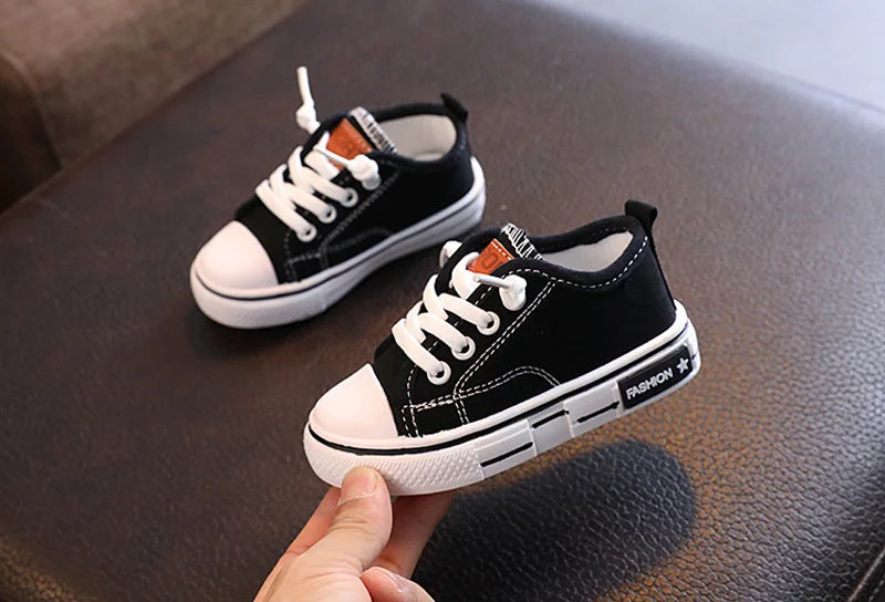 Kid Sneakers Summer Canvas Shoes For Children Fashion Anti-slip Baby Shoes Girls Boys Breathable Casual Shoes Slippers 21-32
