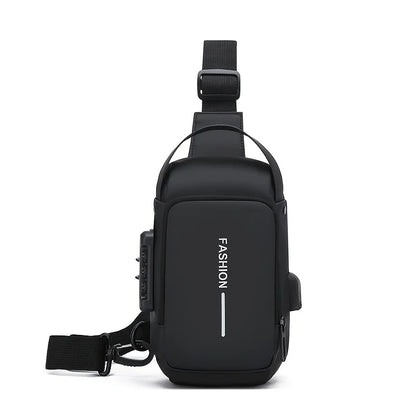 Stylish Men's Sling Bag - Durable Oxford Fabric, Crossbody Chest Pack with Phone Pocket, Zip Closure for Daily Commute