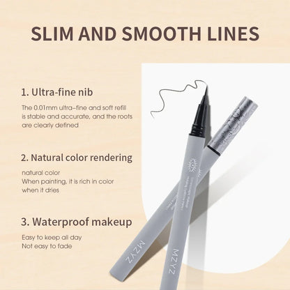 1PCS Ultra-fine Head Smooth Eyebrow Pencil Outline Shadow Lying Silkworm Eyeliner Waterproof Non-smudge Lasting Liquid Brow Pen