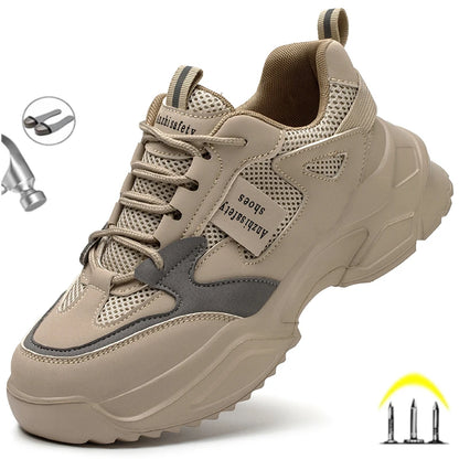 New Fashion 2024 Women's Safety Shoes Sneakers Women Anti-smash Anti-puncture Security Boots Protective Shoes Breathable