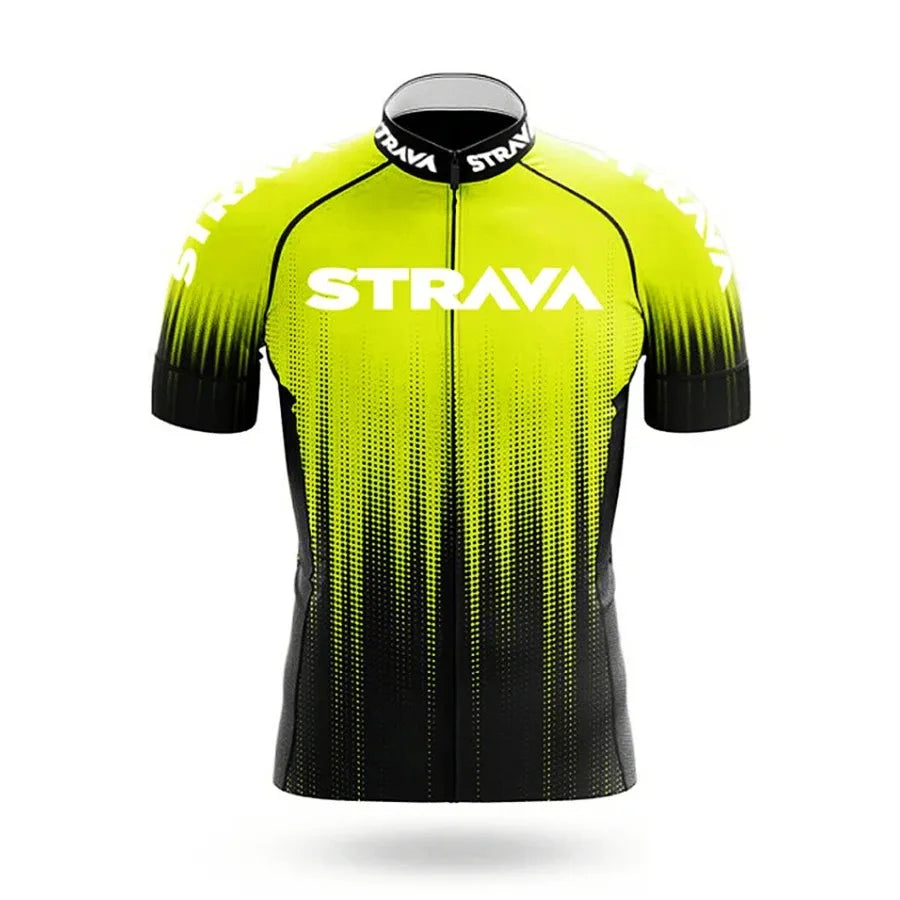 Strava Men's Cycling Outfit Bicycle Shorts Road Bike Sports Set Mountain Cycle Jersey Breathable Summer Clothing Pro Uniform
