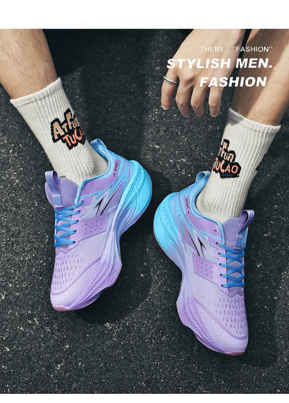 Marathon Sneakers Men Running Shoes Anti-slip Comfortable Racing Carbon Board Training Mesh Tennis Shoes Casual for Women 2026
