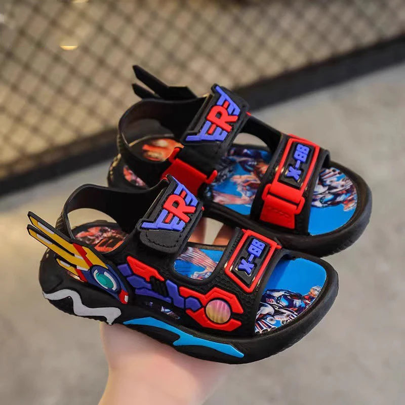 Kids' Sports Beach Shoes for Small To Big Children Summer Cool Boys' Sandals – Waterproof Plastic Fashion Korean-style