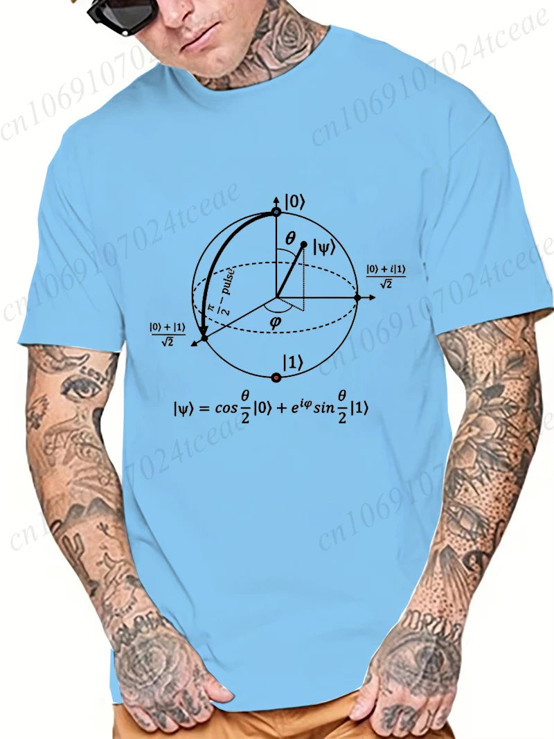 Summer Casual Men's T-Shirt Clothing Soft and Loose Round Neck Top for Men Math Physics and Science Male Short Sleeve Tees Tops
