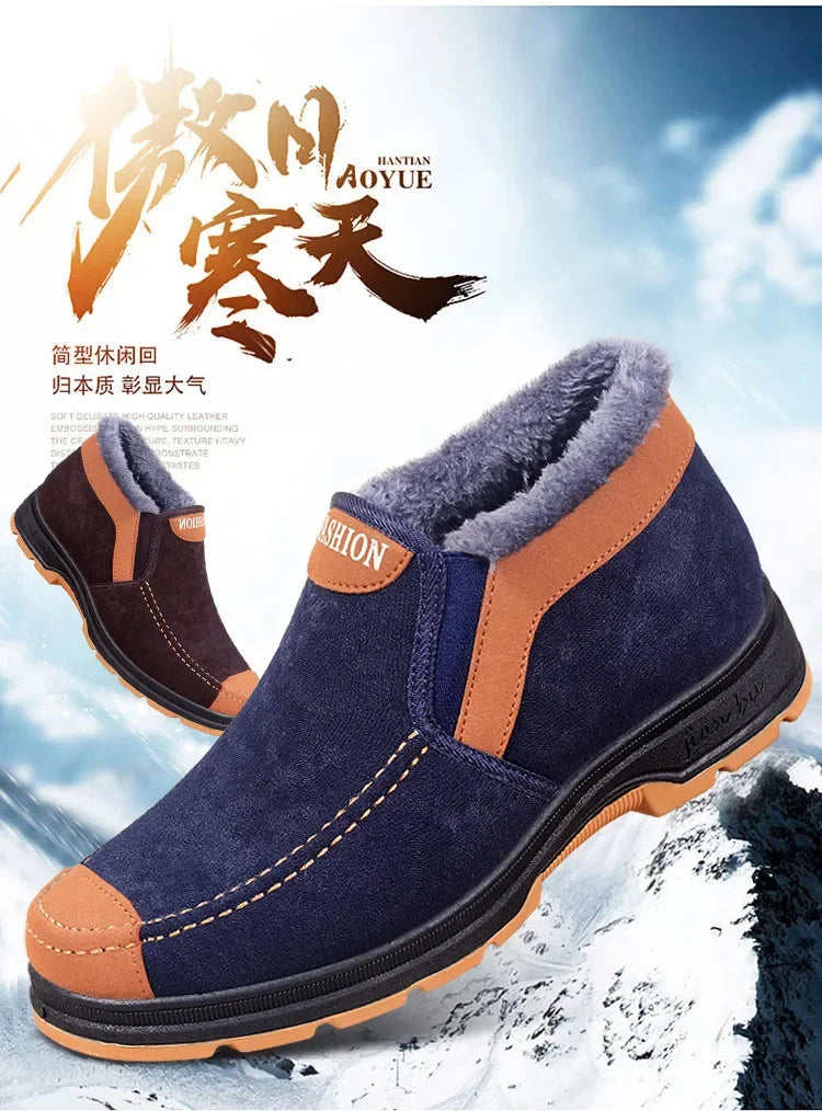 Men's Cotton Shoes Winter Fashion Shoes Men's Snow Boots Plush Thickened Comfortable and Warm Walking Shoes boots men2024