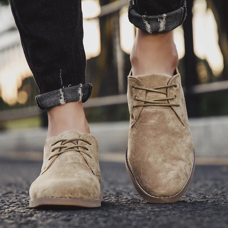 Luxury Men Derby Shoes High Quality Suede Leather Shoes for Men Business Casual Shoes Lace-Up Men Party Wedding Shoes Large Size