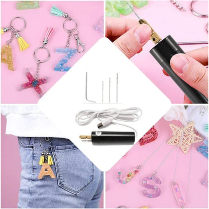 Mini Electric Drill DIY Electric USB Electric Drill Tools For Epoxy Resin Jewelry Making Wood Craft Engraving Pen Tool