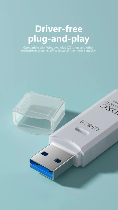 USB 3.0 SD TF Card Reader 2 in 1 High Speed Smart Cardreader Adapter for PC Laptop Notebook Computer Camera Car Mounted