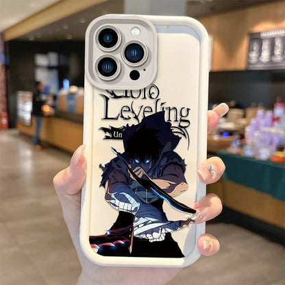 Cool S-Solo Levelings Anime Phone Case for iPhone16 15 14 13 12 11 Pro Max 16 15 14 8 7 Plus X XS Max 8 7 FE Silicone Back Cover