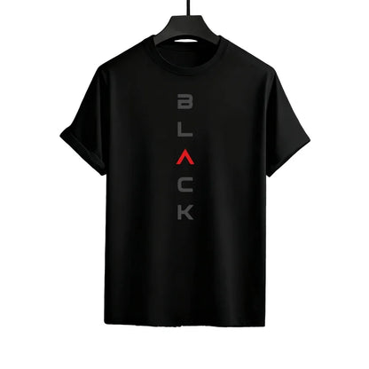 Male Spring Summer Home Outdoor Comfort Tees Set Black Letter Print Mens Tracksuit T-shirt + Pants Urban Causal Sports Outfit