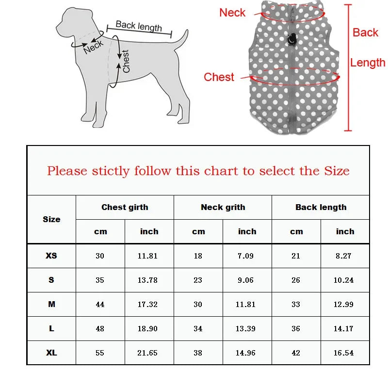 Pet Clothes Puppy Outfit Vest Warm Dog Clothes for Small Dogs Winter Windproof Pets Dog Jacket Christmas Coat Ropa Perro