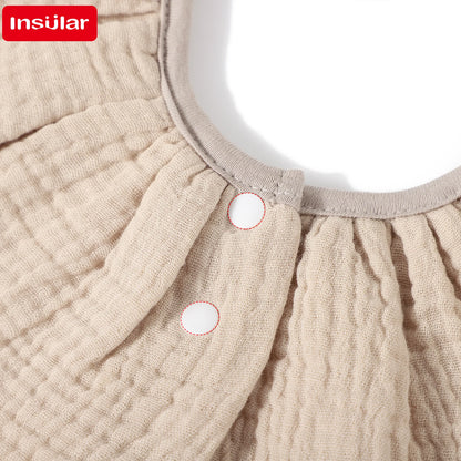 INSULAR 4 Layer Gauze Baby Bibs 100% Cotton Floral Burp Cloths Newborn Skin-friendly Absorbent Infant Towel Breathable 0-1Y
