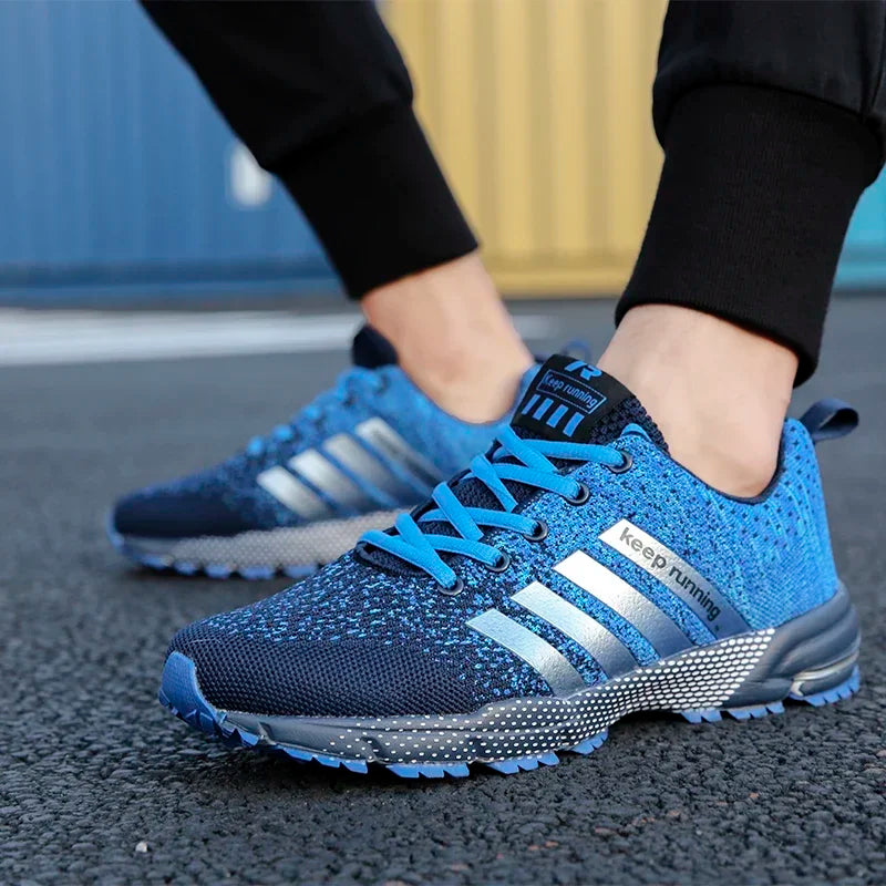 New men's women's flying mesh surface spring summer breathable casual sports shoes flat vulcanized couple running big size48