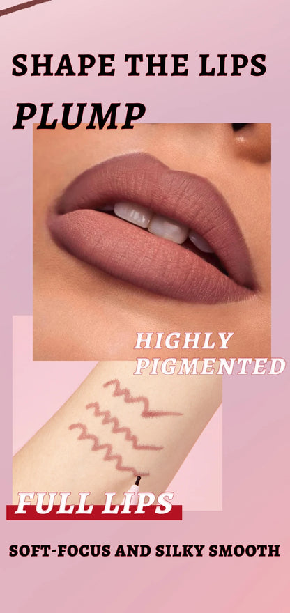 QIBEST Matte Liquid Lipliner Pencil Waterproof Plumping Stain Lipstick Natural Lip Liner Outline Lips Contour Pen Cosmetics