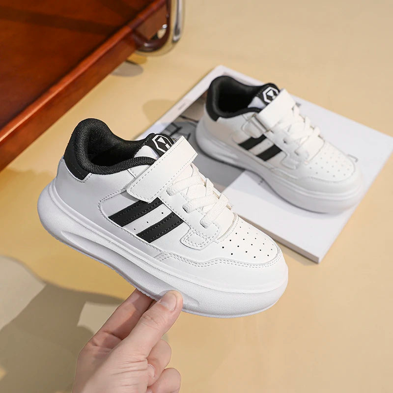 Children's Sneakers Kids Fashion Design Black White Non-slip Casual Shoes for Boys Girls Breathable Sneakers Toddler Outdoor