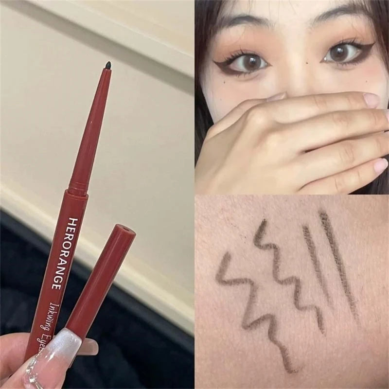 12 Colors Eyeliner Pencil Smooth Wine Red Soft High Pigment Eye Liner Pen Waterproof Matte Aegyosal Lying Silkworm Eyes Makeup