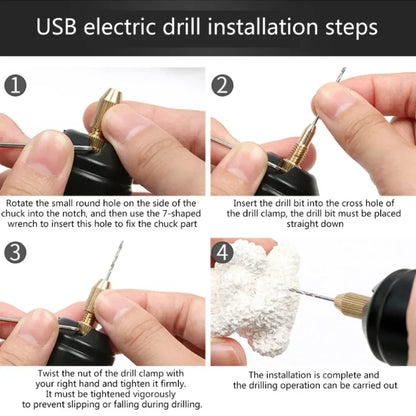 Mini Electric Drill DIY Electric USB Electric Drill Tools For Epoxy Resin Jewelry Making Wood Craft Engraving Pen Tool