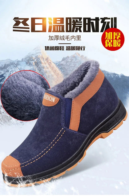Men's Cotton Shoes Winter Fashion Shoes Men's Snow Boots Plush Thickened Comfortable and Warm Walking Shoes boots men2024