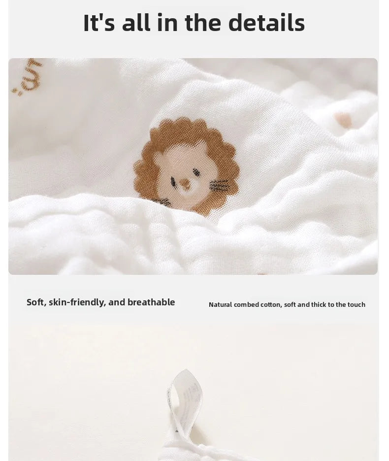 2PCS.Newborn 100% Cotton Gauze Burp Cloths—Ultra-Soft Baby Washcloths.Breathable,skin-friendly, super absorbent&easy to clean.