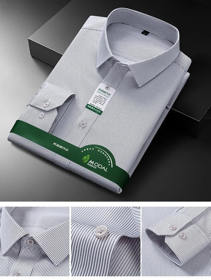 New Quality Anti-Wrinkle Men Shirt Long Sleeves Dress Shirts For Men Slim Fit Camisa Social Business Office White Shirt 5XL