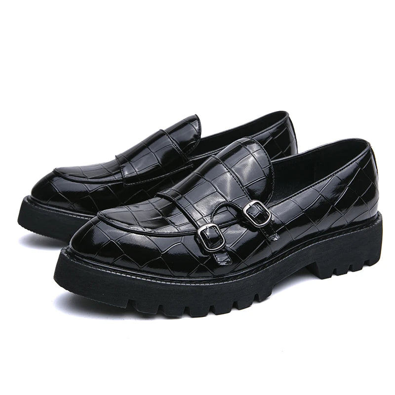 Men's Loafers Luxury Brand Leather Dress Shoes Breathable Slip-On Solid Formal Casual Shoes Handmade Designer Men Shoes Mocassin