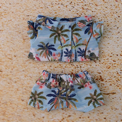 For 15/17cm 3.0 labubu doll cothes Swimsuit Beach skirt beach striped floral shirt shorts For ropa labubu outfit Decorations