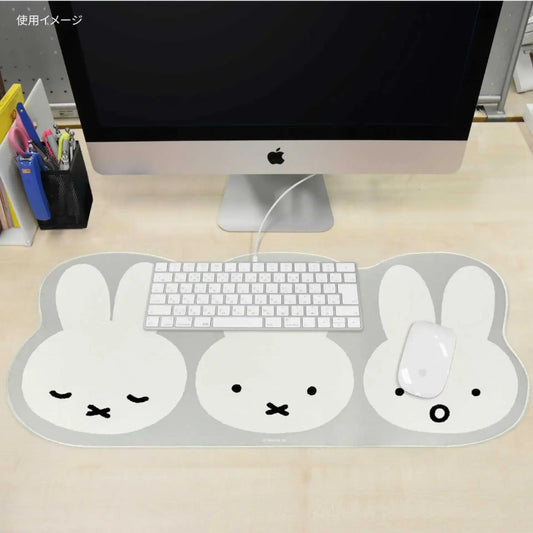 Kawaii Miffy Mouse Pad Cartoon Cute Computer Desk Pad Office Computer Keyboard Student Desk Pad Gift for Girl