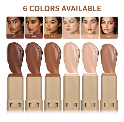 Bronze Foundation Stick Serum Boosted Skin Tint Silky Texture Moisturizing Coverage Concealer Base Even Skin Tone Makeup