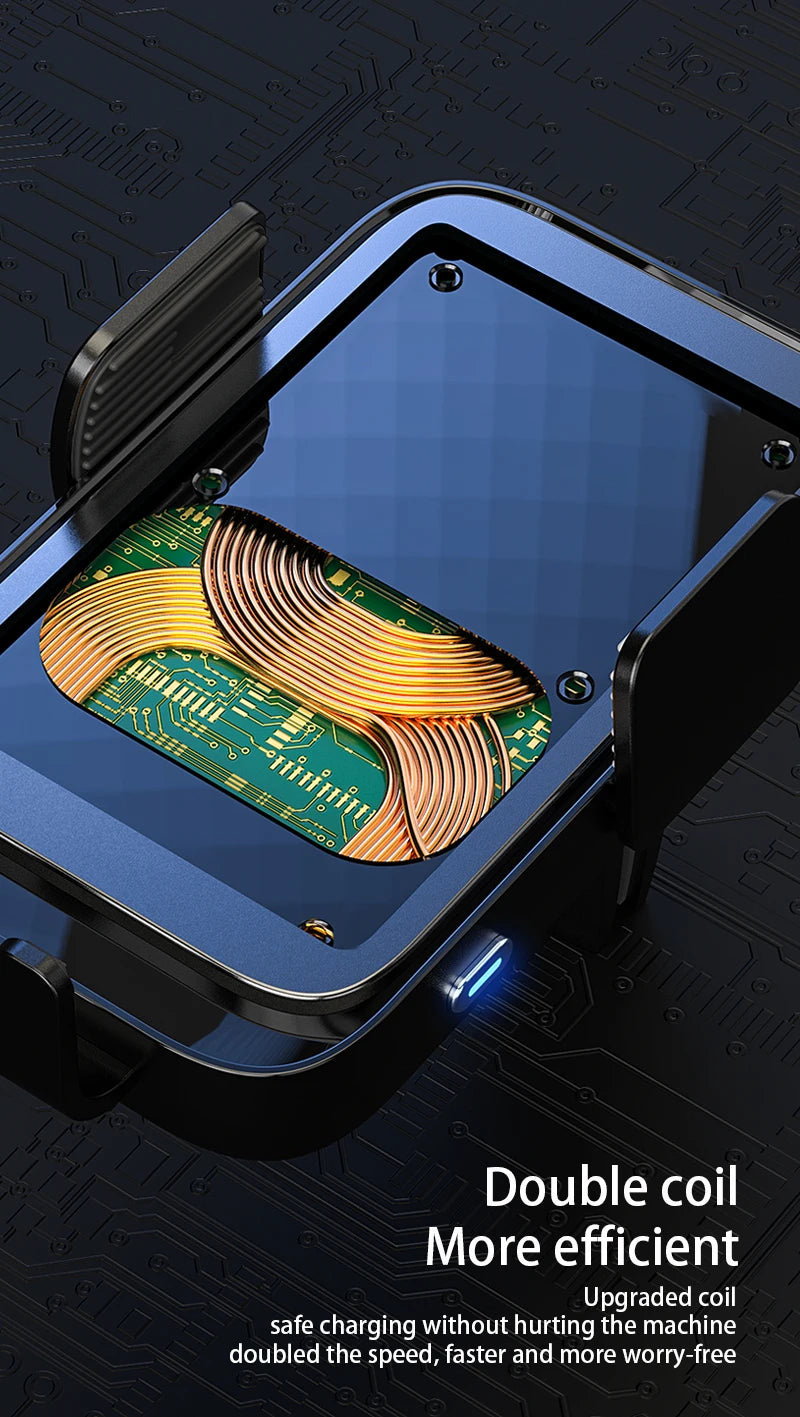 Wireless Car Charger Stand Automatic Fast Charging Station For iPhone 15 14 13 12 Samsung Z Flip Fold Xiaomi Phone Holder Mount