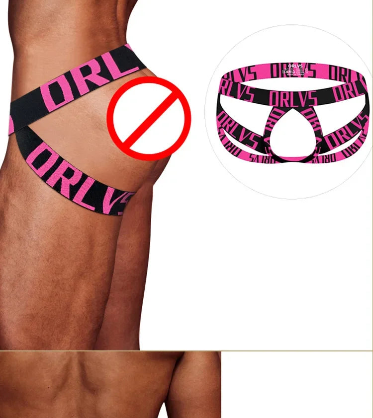 Men's panties thong letter belt double thong sports empty men's T-pants DZ13