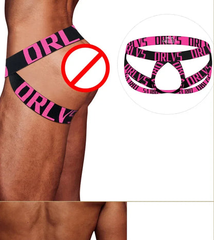 Men's panties thong letter belt double thong sports empty men's T-pants DZ13