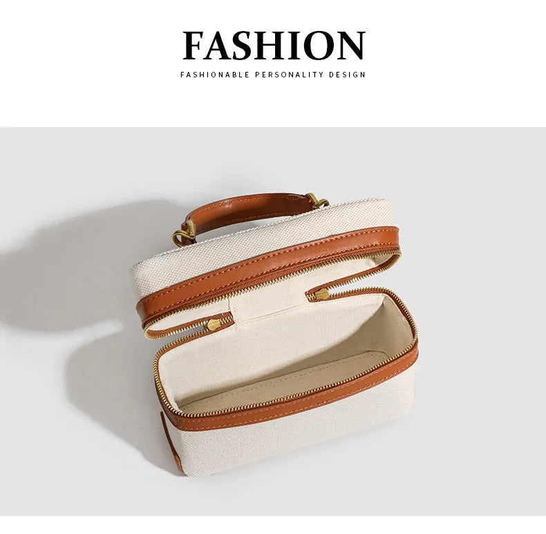 Fashion Box Women Handbags Designer Thick Canvas Shoulder Crossbody Bags Casual Spring And Summer Small Purses 2024 Bolso Mujer