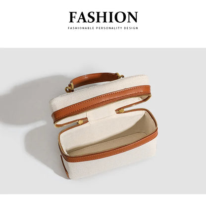 Fashion Box Women Handbags Designer Thick Canvas Shoulder Crossbody Bags Casual Spring And Summer Small Purses 2024 Bolso Mujer