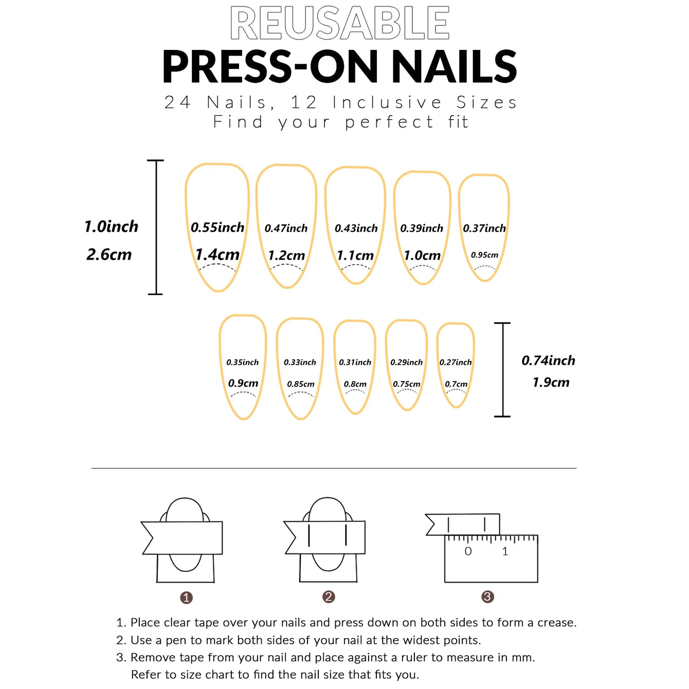 ARTAUG 24PCS Short Press On Nails Square Pink Fingertip White French Trim Press On Nails Full Cover Fake Nails Set Nail