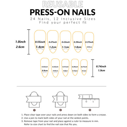 ARTAUG 24PCS Short Press On Nails Square Pink Fingertip White French Trim Press On Nails Full Cover Fake Nails Set Nail
