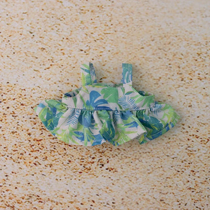 For 15/17cm 3.0 labubu doll cothes Swimsuit Beach skirt beach striped floral shirt shorts For ropa labubu outfit Decorations