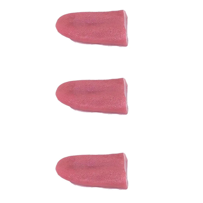 3PCS Funny Whole Fake Simulation Magic Realistic Fake Tongue Rubber Tongue Decompression Toy Halloween Vulgar Joke Prank Gift