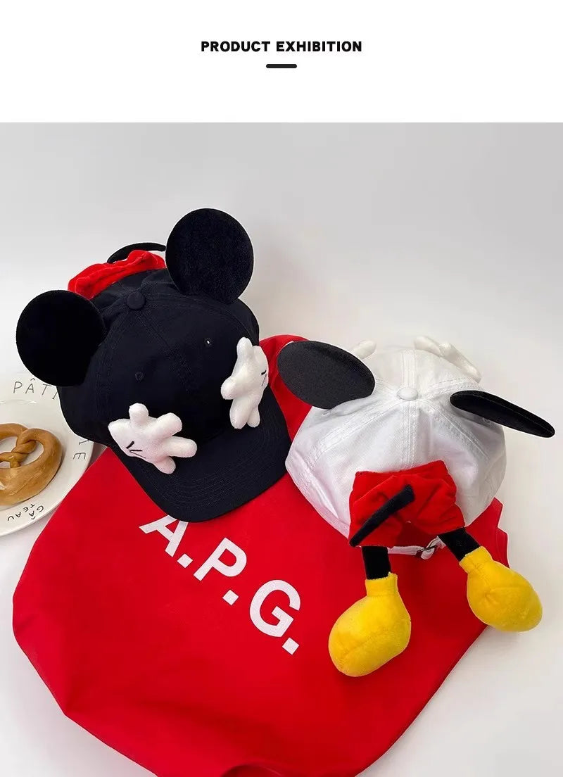 Mickey Baseball Cap Cartoon Design Parody Mickey Cute Creative Big Ear Design Duck Tongue Hat Fashionable And Versatile Cap Toys
