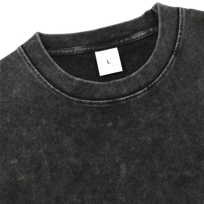Henry Creel 001 Vecna Retro Washed Cotton Meme T-shirt Men Women Gothic Rock Oversized T Shirts Tops Streetwear Men Clothing