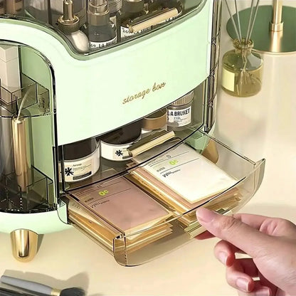 Cosmetic storage mask desktop organizer makeup box dustproof large capacity multifunctional household cosmetic storage box