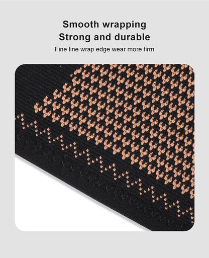 GOBYGO Sports Copper Ion Strap Knee Pads Fitness Jump Rope Basketball Running Gear Non-slip Knitted Nylon Knee Pads Men Women