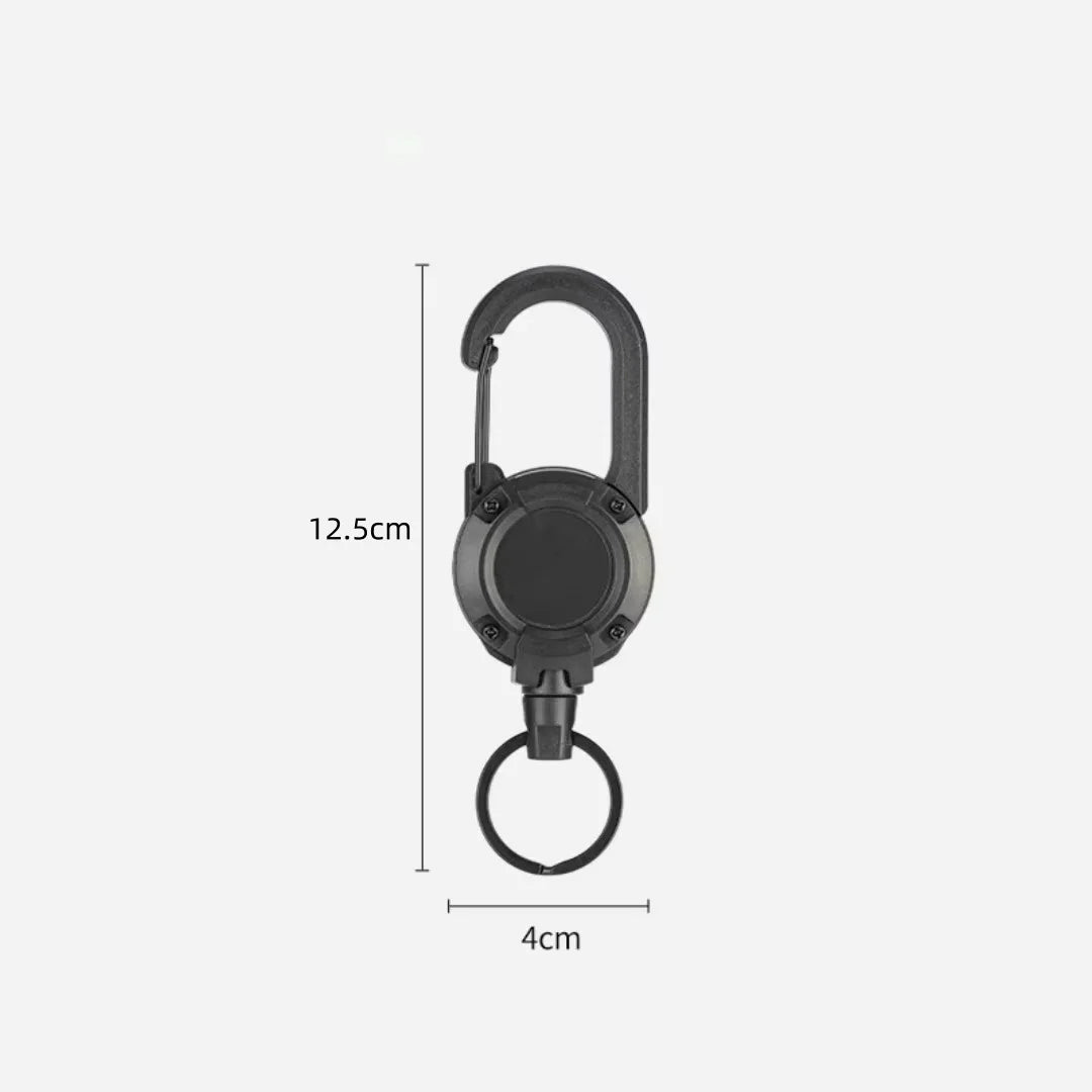 Anti Lost Sporty Retractable Elastic Keychain Automatic Retractable Wire Rope Antitheft Easy-to-pull Buckle Rope Key Ring