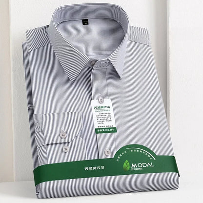 New Quality Anti-Wrinkle Men Shirt Long Sleeves Dress Shirts For Men Slim Fit Camisa Social Business Office White Shirt 5XL