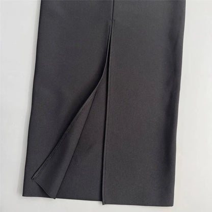 2025 Summer New Women Bandage Dress Sexy Spaghetti Strap Beading Clothes Club Party Maxi Dresses