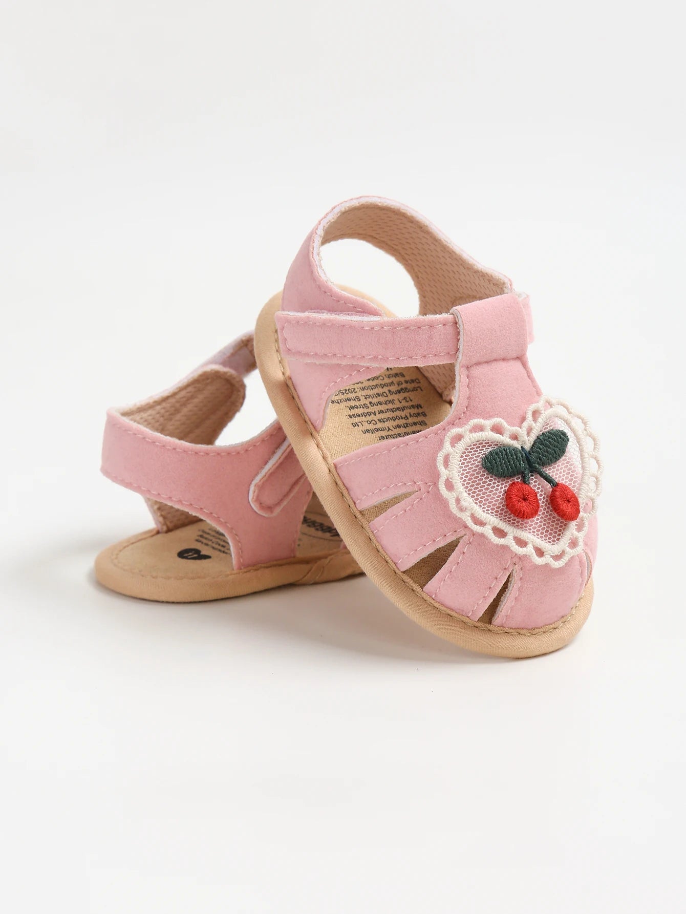 Baby girl sandals summer cherry cloth sole shoes newborn baby shoes first walking shoes