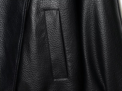 TFMLN Chic Black Faux Leather Jackets Women Long Sleeve Buttons Elastic Oversized Coats Fashion 2025 Autumn Winter Streetwear